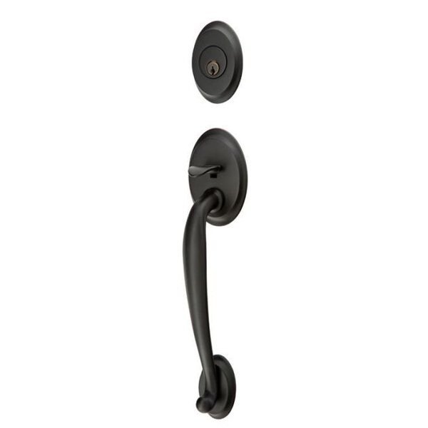 Flat Black Handleset 4400HTUS19, EMTEK, Mfr# 4400HTUS19